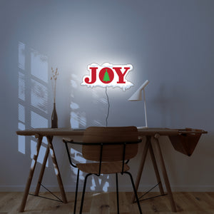 Joy, Holiday cheer, snow LED, Joy LED