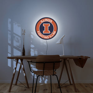 Fighting Illini 17" Round LED