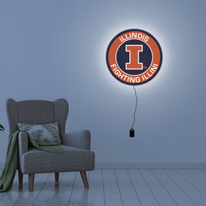 Fighting Illini 17" Round LED