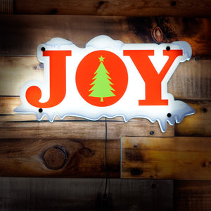 Joy, Holiday cheer, snow LED, Joy LED