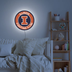 Fighting Illini 17" Round LED