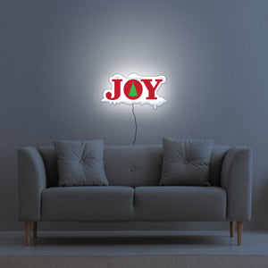 Joy, Holiday cheer, snow LED, Joy LED