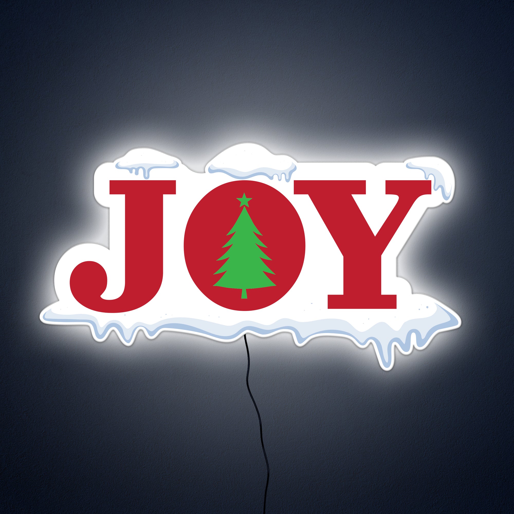 Joy, Holiday cheer, snow LED, Joy LED