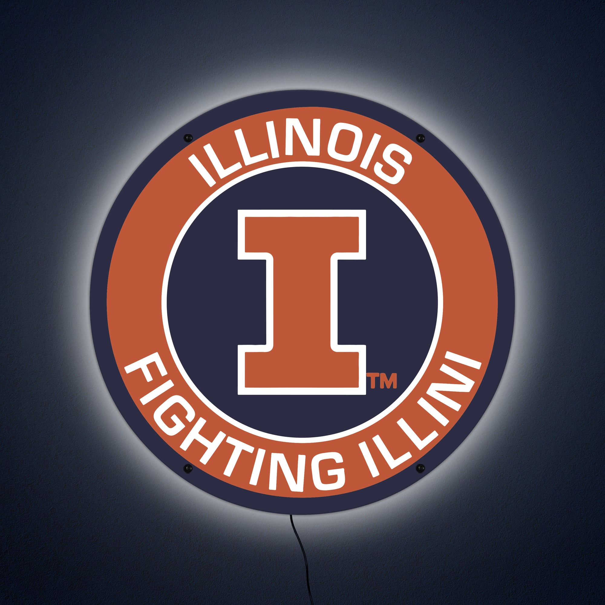 Fighting Illini 17" Round LED