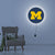 Collegiate Licensed Michigan 17" Round Block M Sign