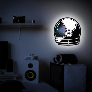 Astronaut Helmet LED Wall Art