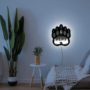 Bear Paw LED Wall Art