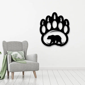 Bear Paw Metal Wall Art