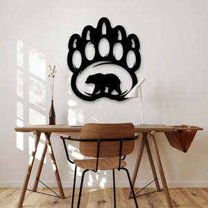 Bear Paw Metal Wall Art