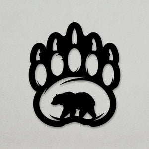 Bear Paw Metal Wall Art