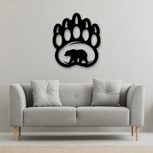 Bear Paw Metal Wall Art