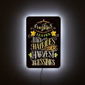 Thanksgiving Blessings LED Sign