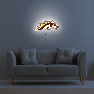 Western Michigan Bronco LED Wall Art