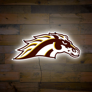 Western Michigan Bronco LED Wall Art