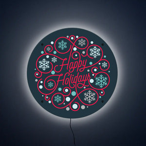 Happy Holidays LED Wall Art