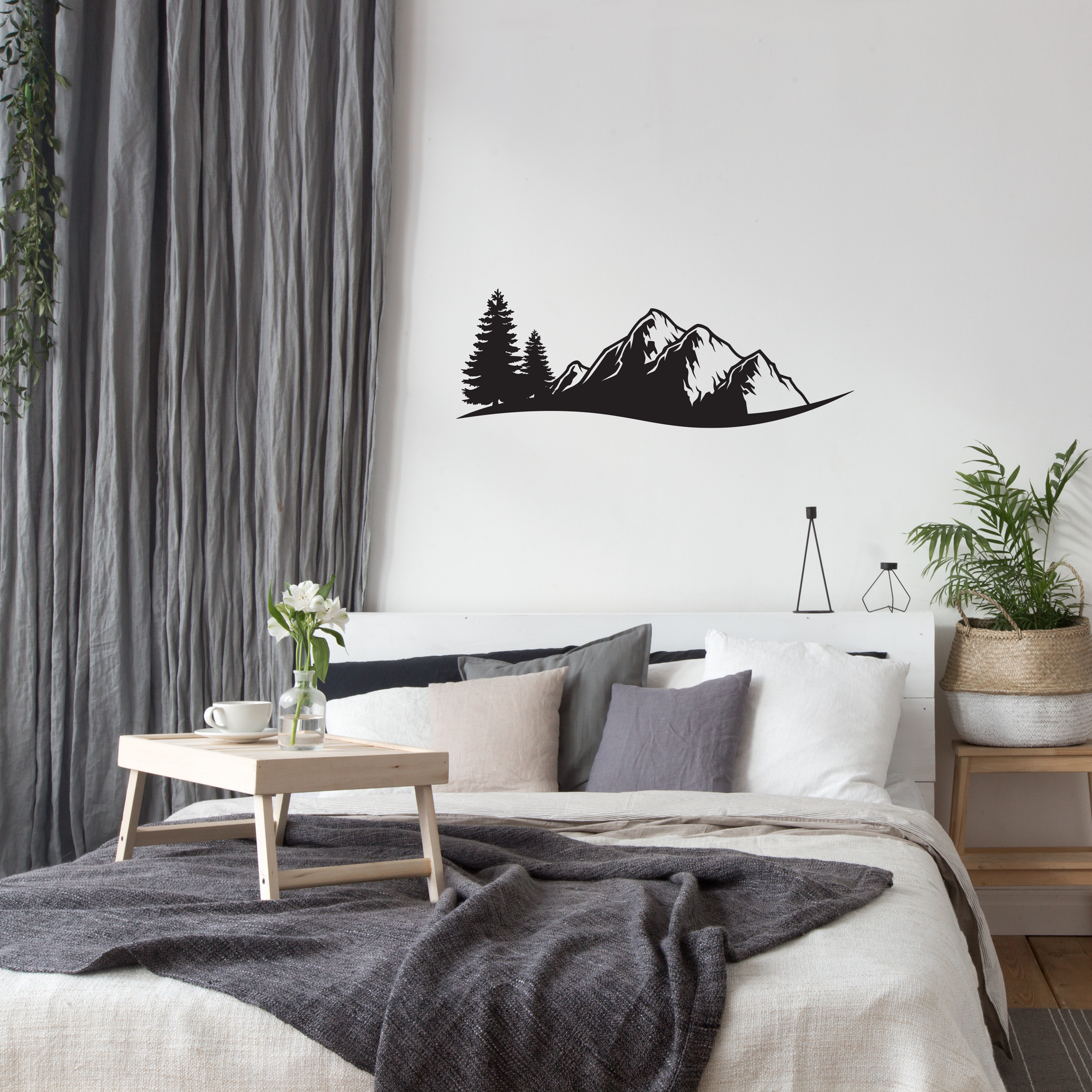 Mountains and Trees Wall Decal