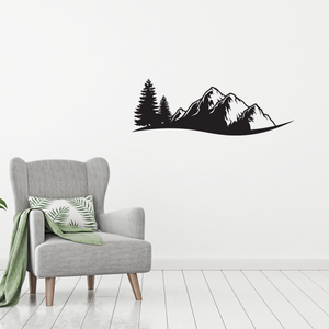 Mountains and Trees Wall Decal