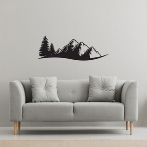 Mountains and Trees Wall Decal