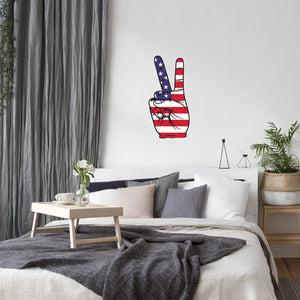 America Peace Sign Wall Decal