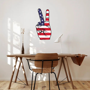 America Peace Sign Wall Decal