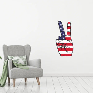 America Peace Sign Wall Decal