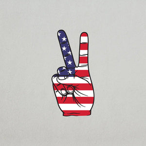 America Peace Sign Wall Decal