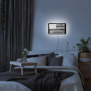 Tattered American Flag LED Wall Art