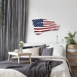 Tattered American Flag Metal Wall Art