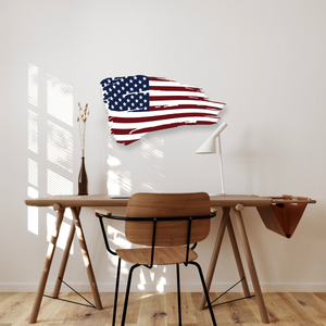 Tattered American Flag Metal Wall Art