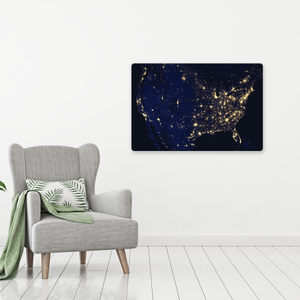 USA from Space Metal Wall Art