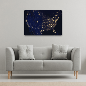 USA from Space Metal Wall Art