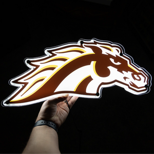 Western Michigan Bronco LED Wall Art