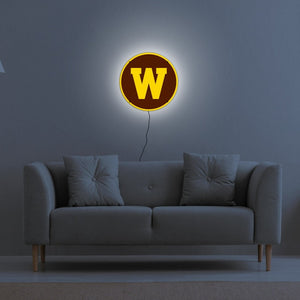 Western Michigan W LED Wall Art