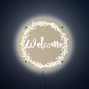 Welcome LED Wall Art