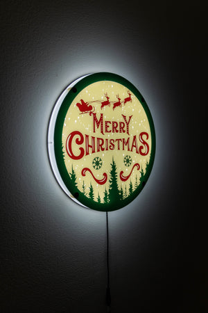 Merry Christmas LED Sign Side Angle